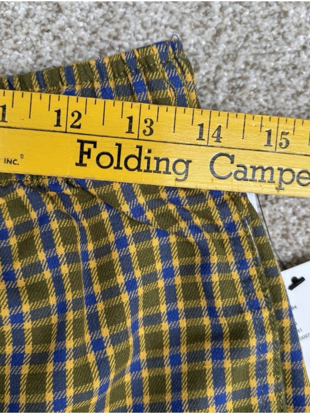 Obey Relaxed Shorts Men's Size Small Yellow Blue Checkered NWT - Picture 13 of 14